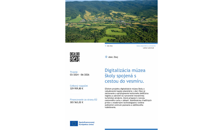 Digitalizácia múzea školy spojená s cestou do vesmíru.