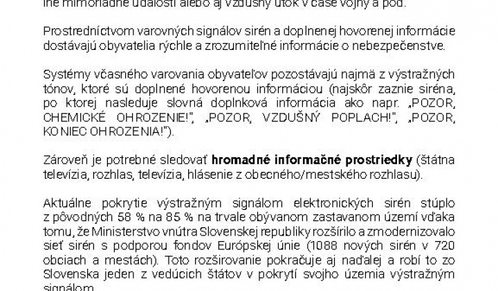 Aktuality / Čo robiť v prípade krízy alebo ozbrojeného konfliktu - foto