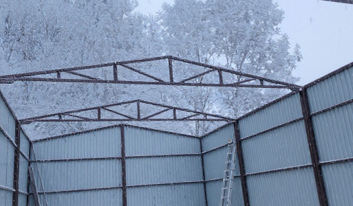 Sklad peletiek výstavba haly na uskladnenie energetického zdroja pre potreby obecného úradu, kultúrneho domu a požiarnej zbrojnice“