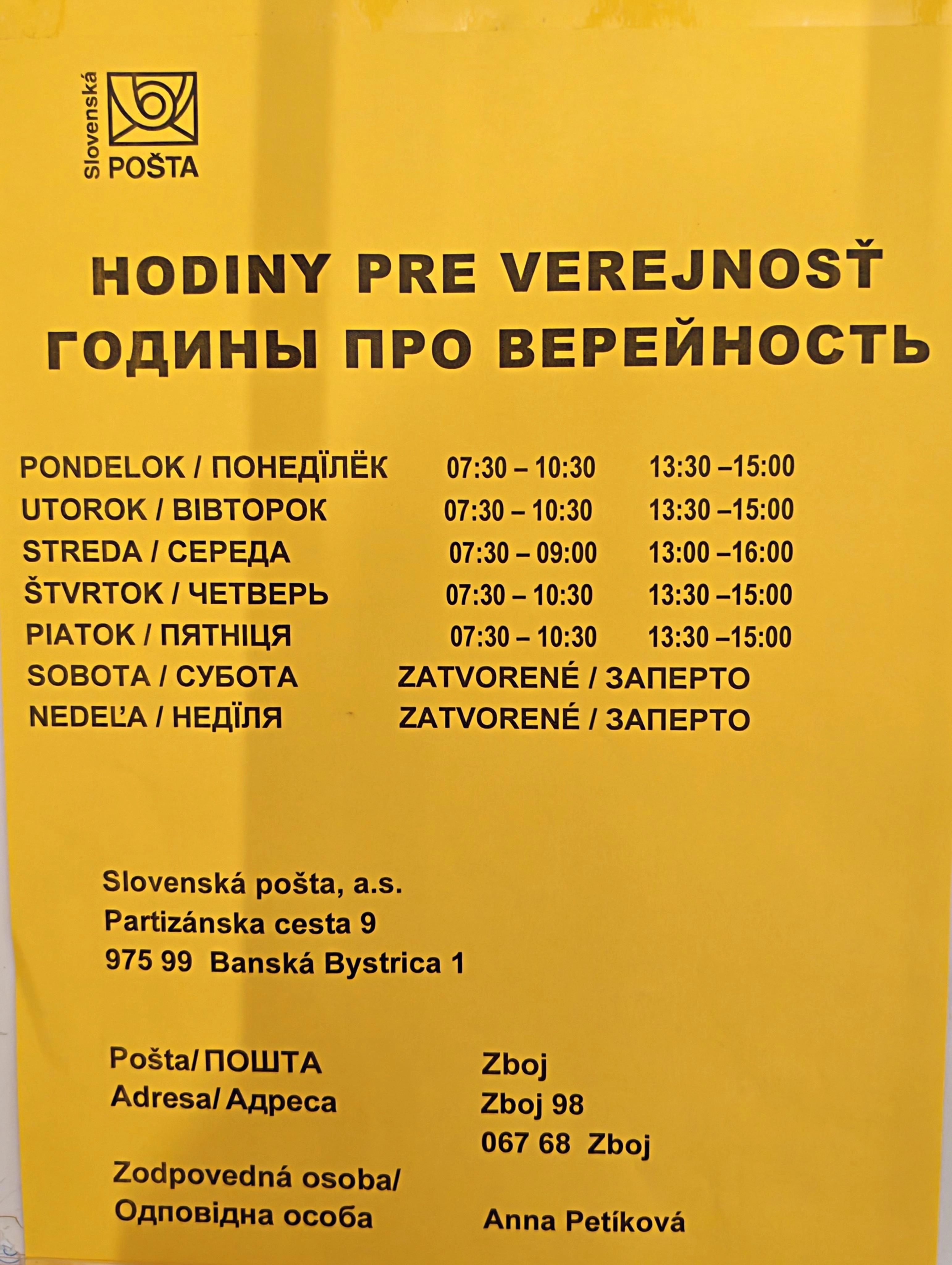Hodiny pre verejnosť