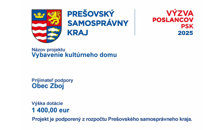 Poskytnutí dotácie - Výzva poslancov PSK